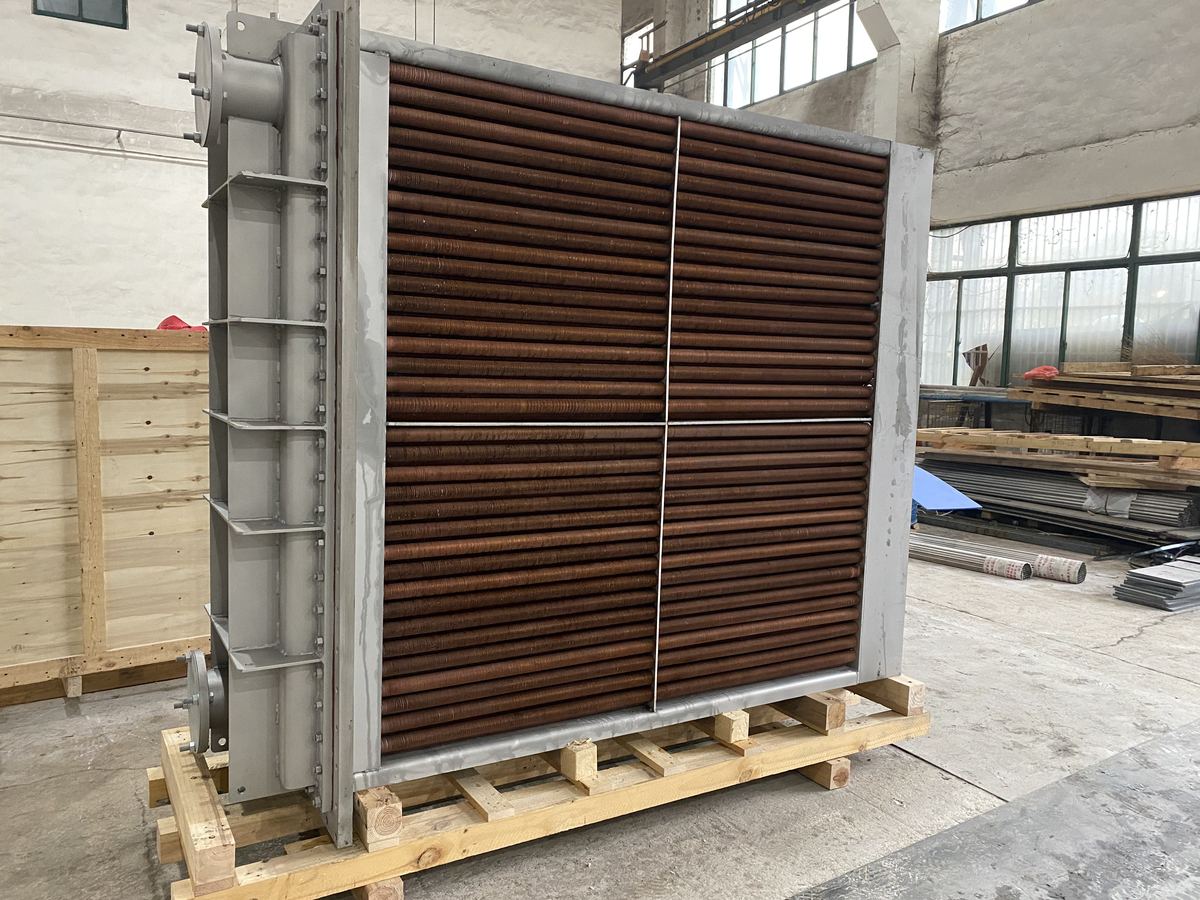 Copper fin wound finned tube heat exchanger